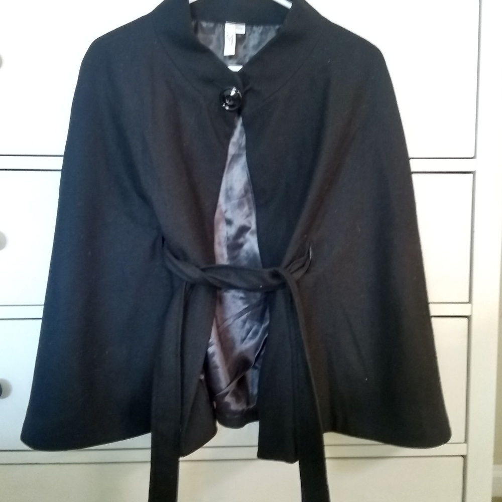 Ann Taylor Loft Belted Cape